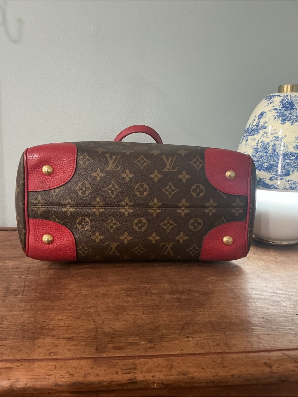 Louis Vuitton Monogram Cherry Red Crossbody Satchel Bag/ COA - Picture 9 of 16